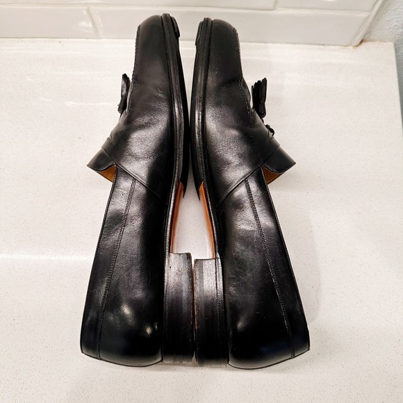 Bally Arturo Men\'s Leather Tassel Loafers Black Made in Italy Size 8D main image 5